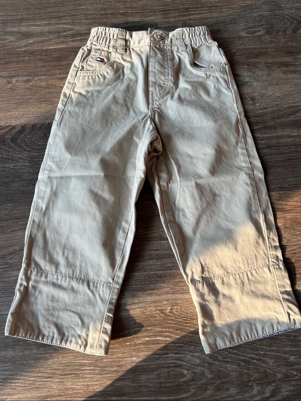 4/$20 Tommy Hilfiger Kids Beige Straight-Leg Casual Pants Sz 18-24 mths